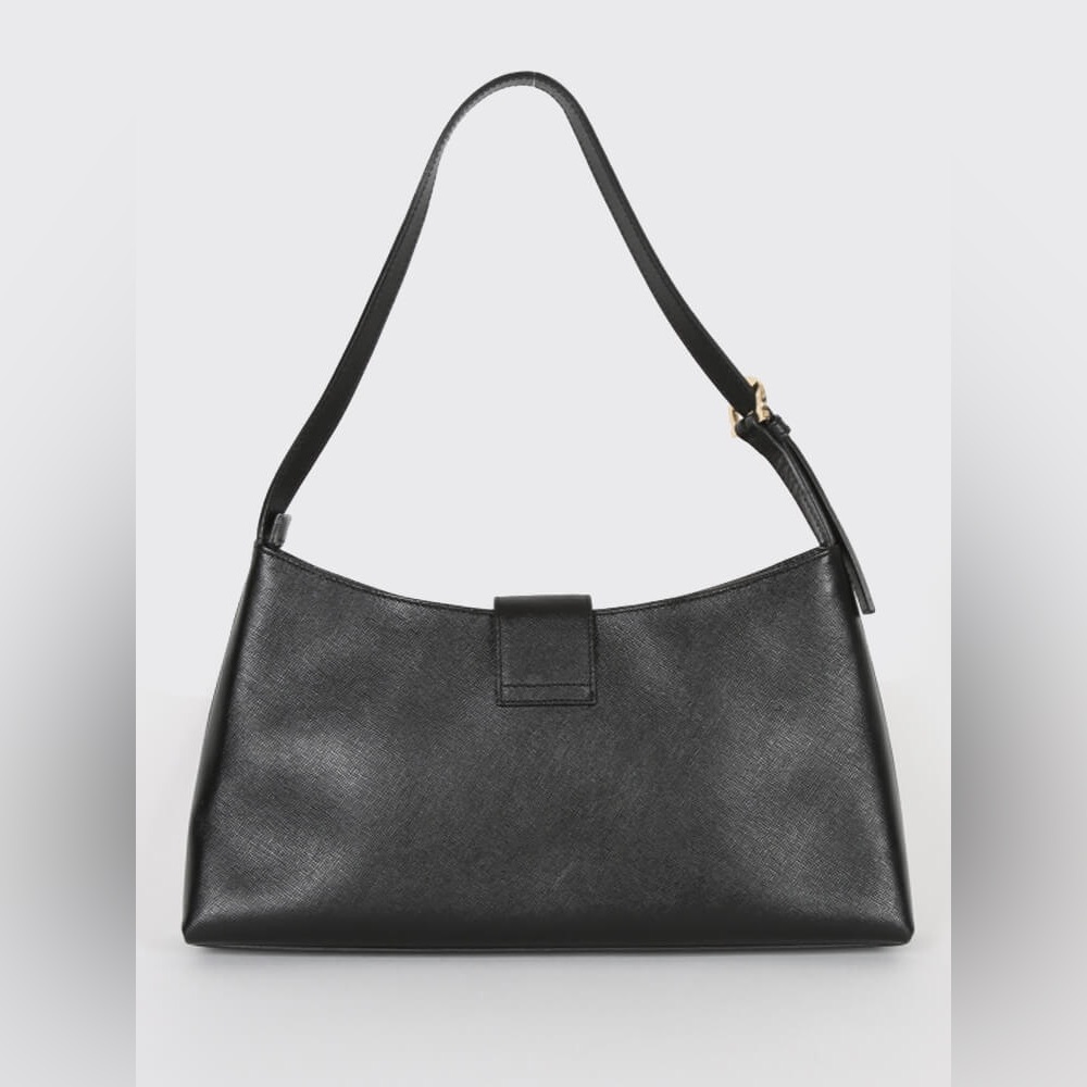 Salvatore Ferragamo Saffiano Gancio Leather Shoulder Bag - Picture 5 of 11